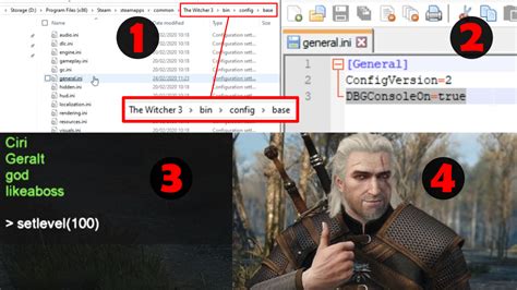 witcher 3 enable console.